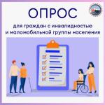 Анонимный опрос инвалидов и маломобильных групп