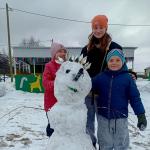 Весенний снеговик